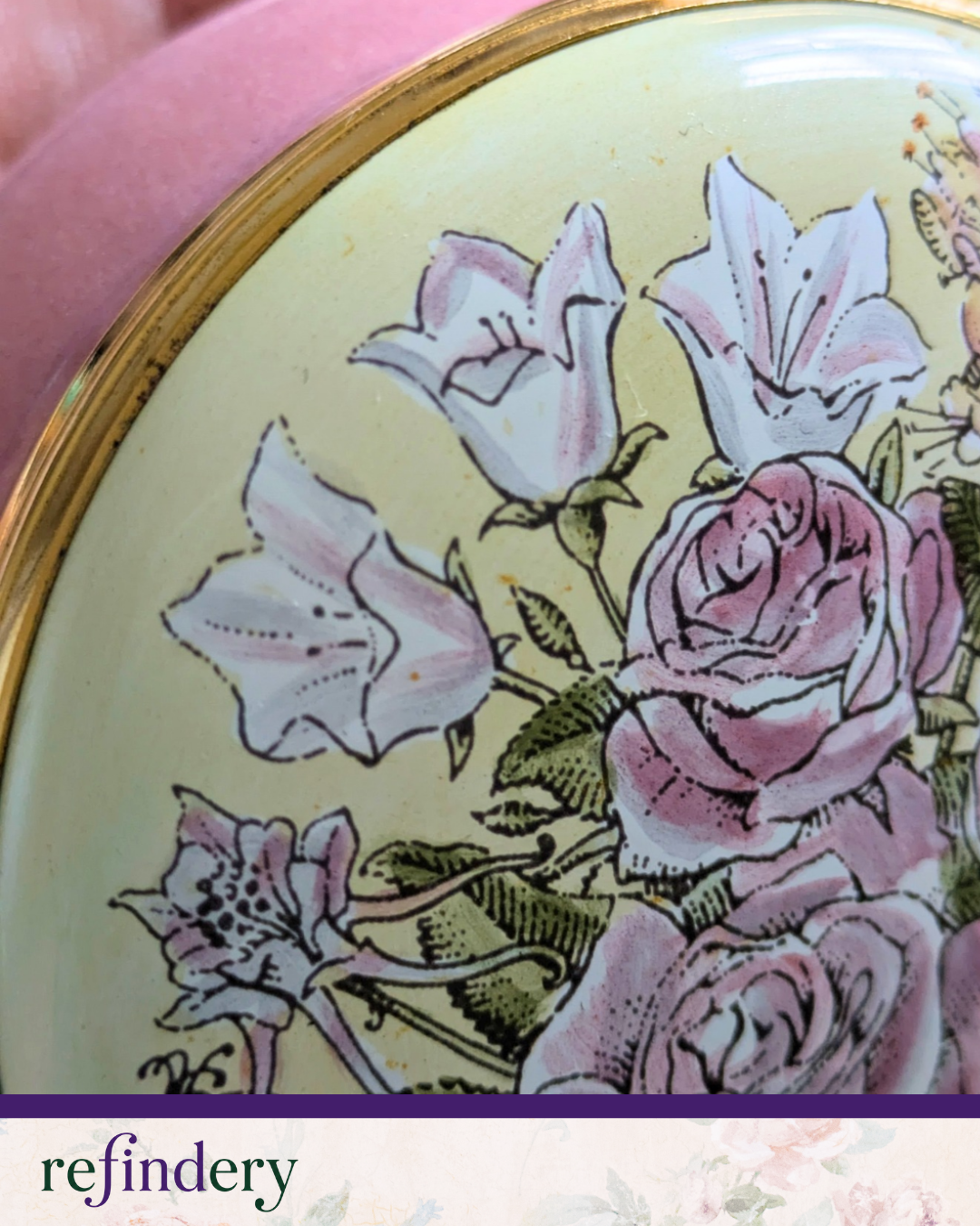 Crummles & Co. Floral Enamel Trinket Box