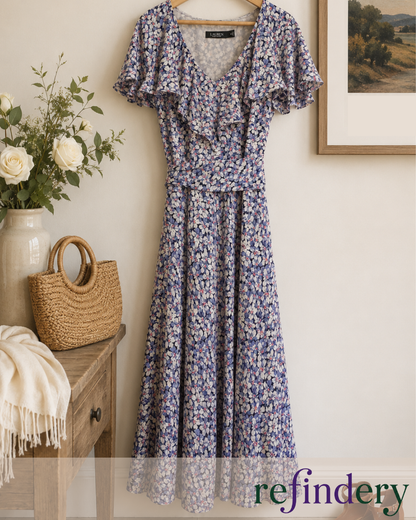 Lauren Ralph Lauren Floral Wrap Maxi Dress Size 8