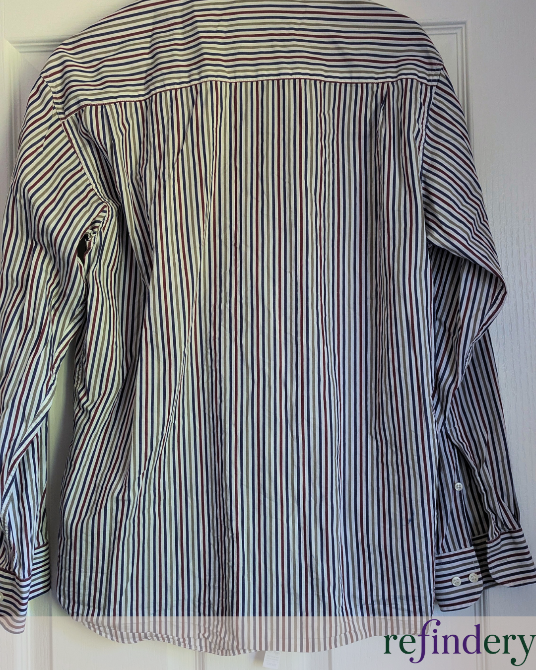 Vintage St Michael UK Made Cotton Stripe Shirt | Men's Medium