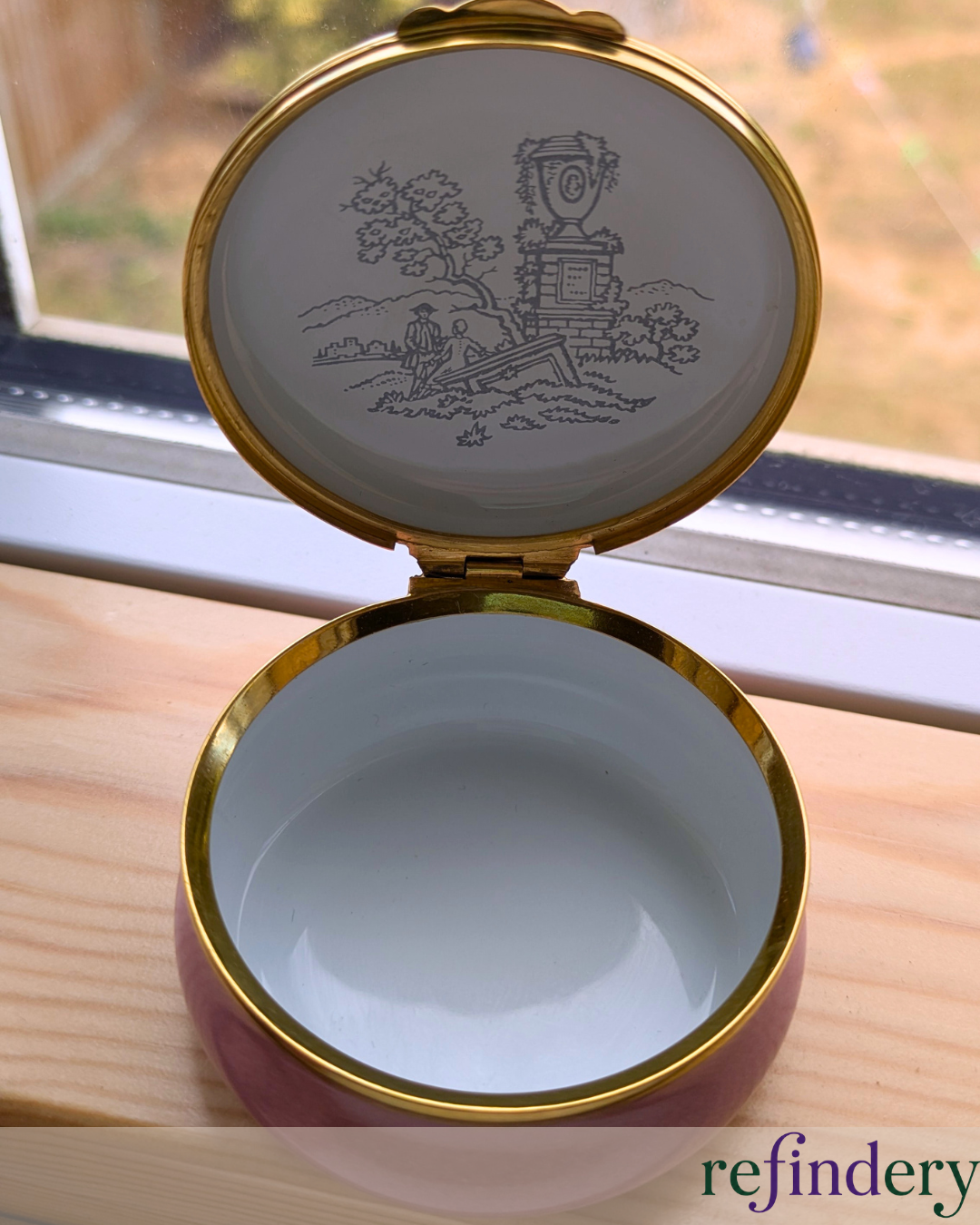 Crummles & Co. Floral Enamel Trinket Box