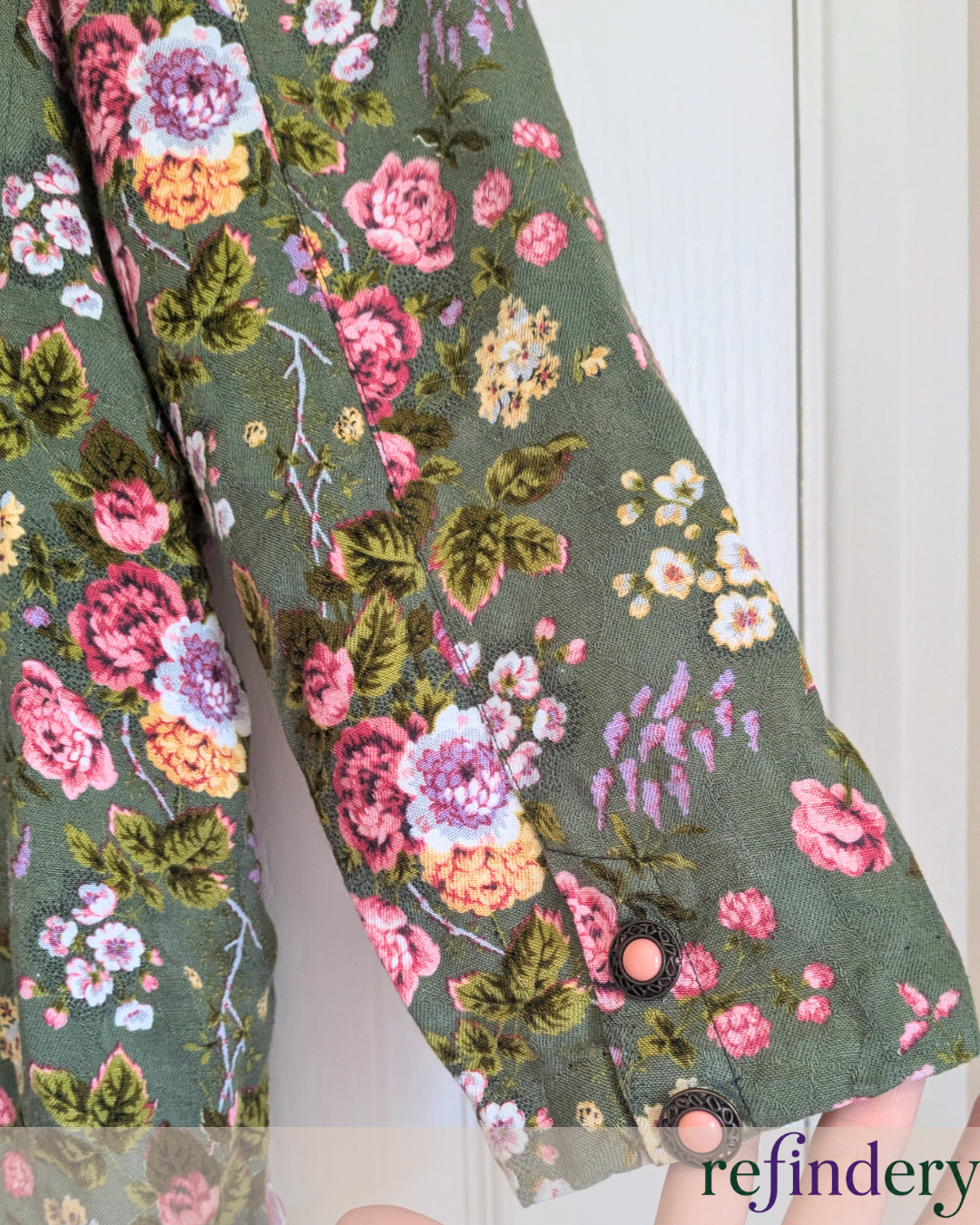ESLOTO Vintage Woodland Floral Blazer