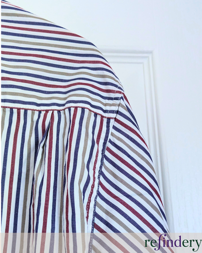 Vintage St Michael UK Made Cotton Stripe Shirt | Men's Medium
