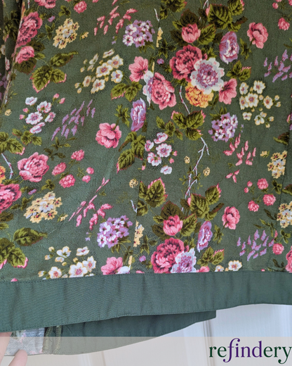ESLOTO Vintage Woodland Floral Blazer